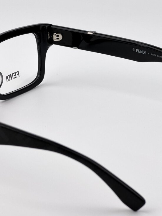 Fendi Diagonal FE50114F 001 Square Eyeglasses – Shiny Black main image 6